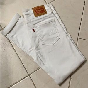 Levi’s 510 skinny white jeans